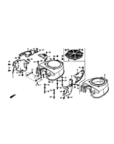 Gxv620k1 Fan Cover Diagram and Parts List for M48-HN 53AB5E6V750-20-HP Cub Cadet Lawn Tractor